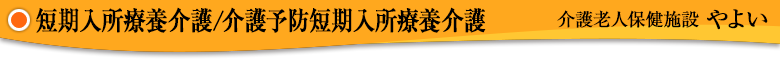 介護老人保健施設やよい／[介護予防]短期入所療養介護